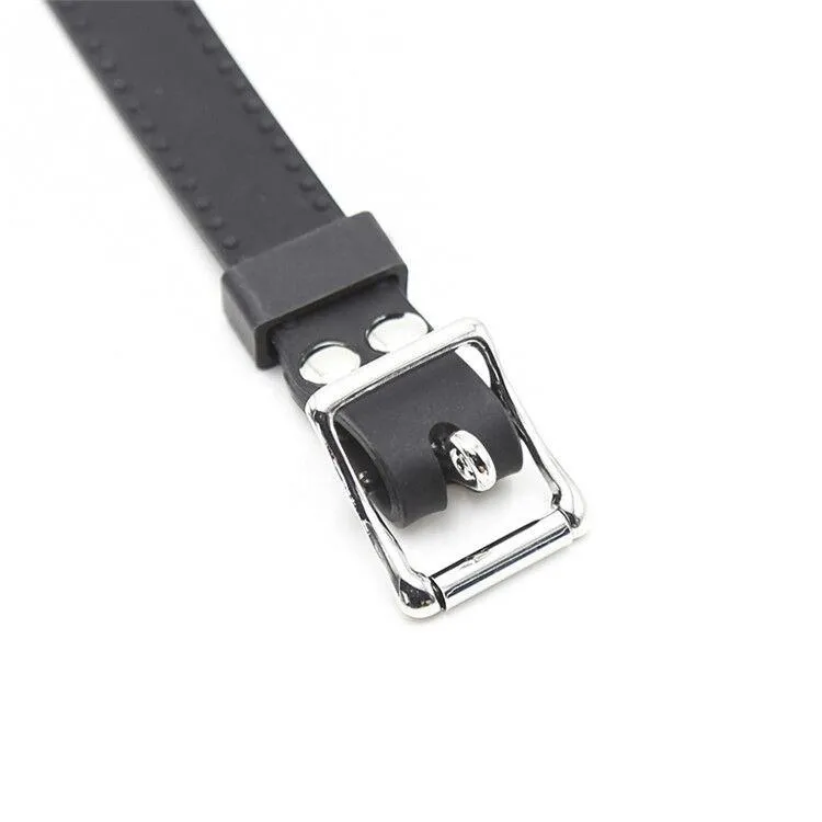 0806M      Locking 2” Wide Black Silicone Comfort Ring Gag
