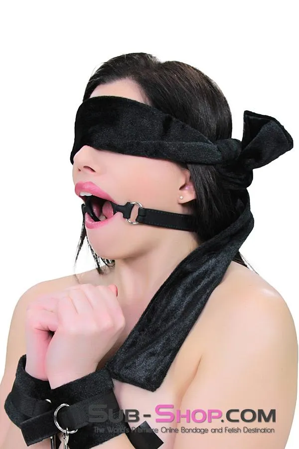 0806M      Locking 2” Wide Black Silicone Comfort Ring Gag