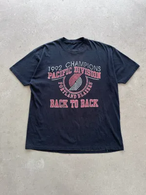 1992 Portland Blazers Championship T-Shirt - XXL