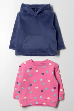 2 Pack Tracktops Navy And Pink