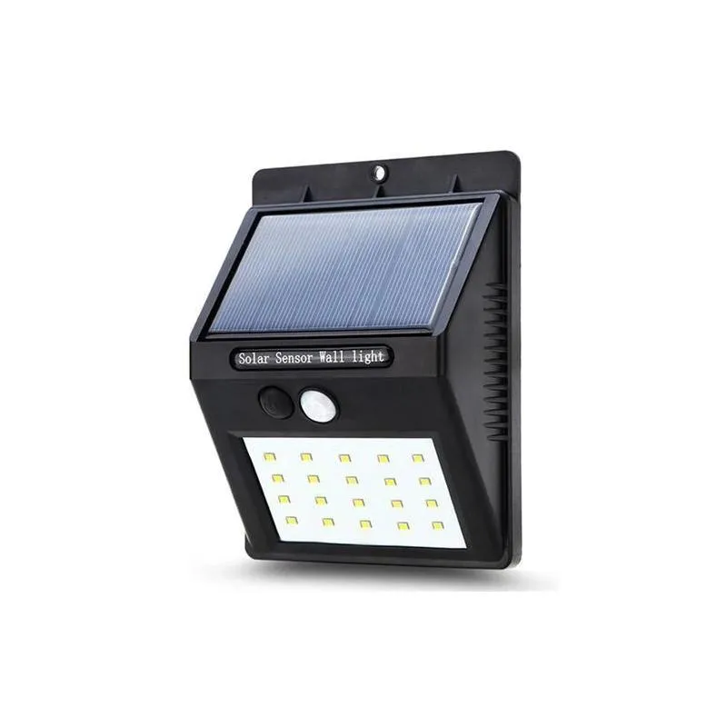 20 LED Solarlampen Außen, Superhelle Wandleuchte mit Bewegungssensor