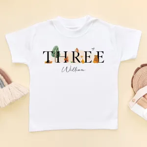 3rd Birthday Woodland Animals Personalised T Shirt