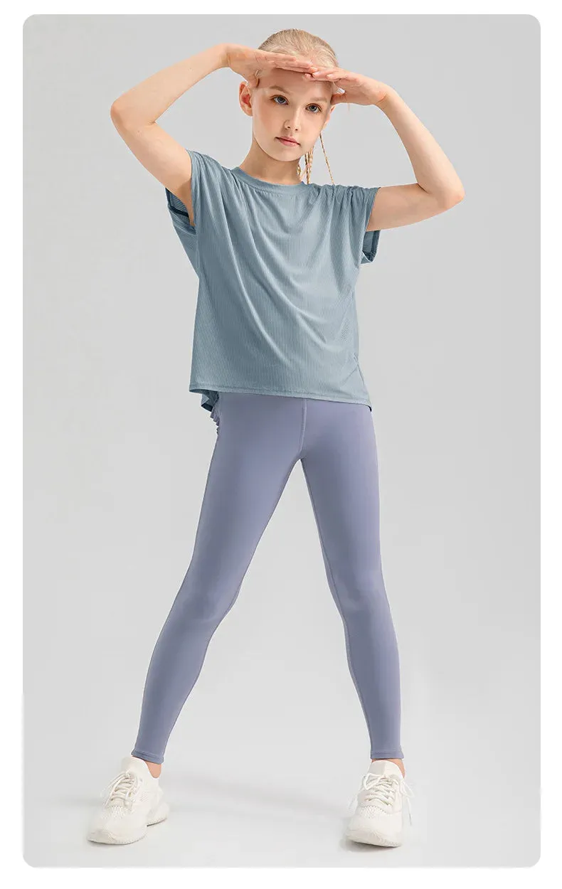 4 Colors Girls Quick Dry Breathable Stretch Shirt