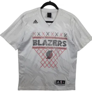 Adidas NBA Portland Trail Blazers White Sport Shirt Size M