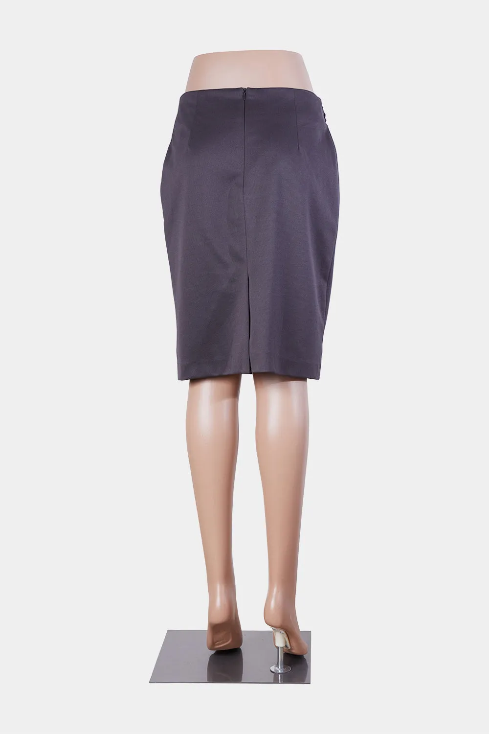 AGENDA Brown Waist Detail Penci Skirt