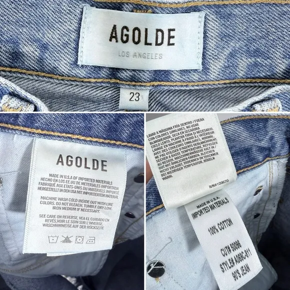 AGOLDE 90s High Rise Loose Fit Jeans Fall Out WashDistressed Denim 23 A069C-811