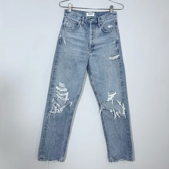 AGOLDE 90s High Rise Loose Fit Jeans Fall Out WashDistressed Denim 23 A069C-811