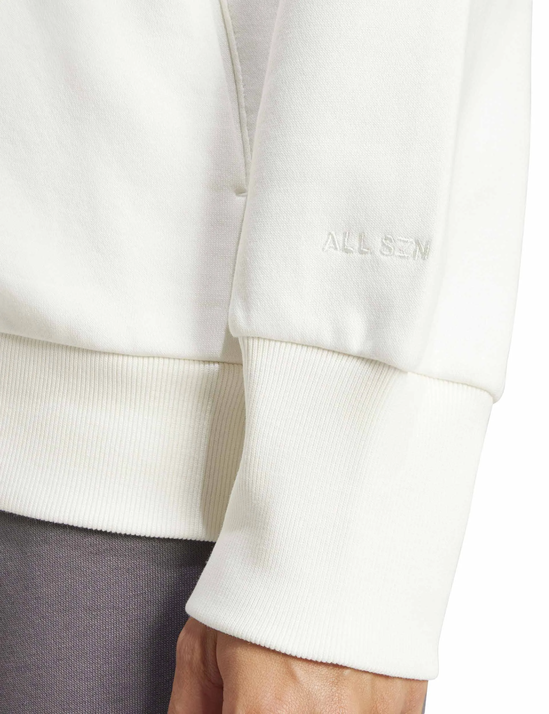 ALL SZN Fleece Full-Zip Hoodie - Off White