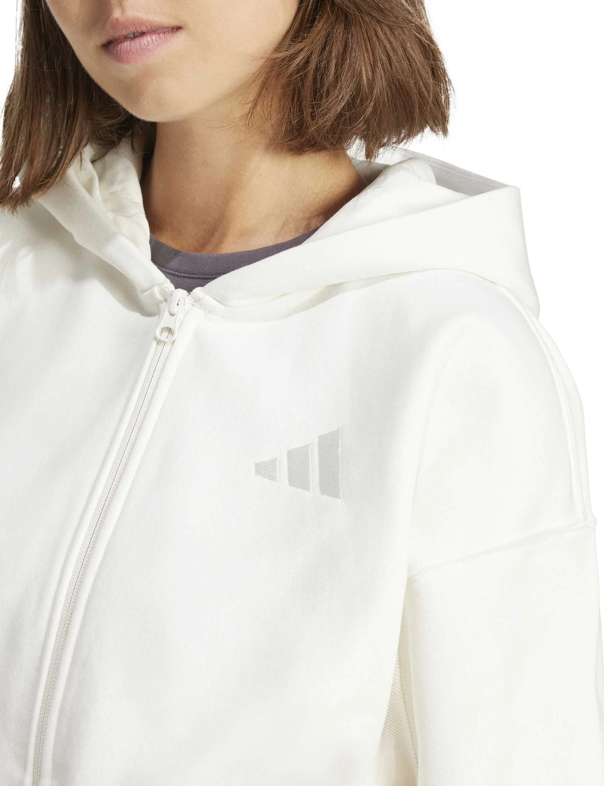 ALL SZN Fleece Full-Zip Hoodie - Off White