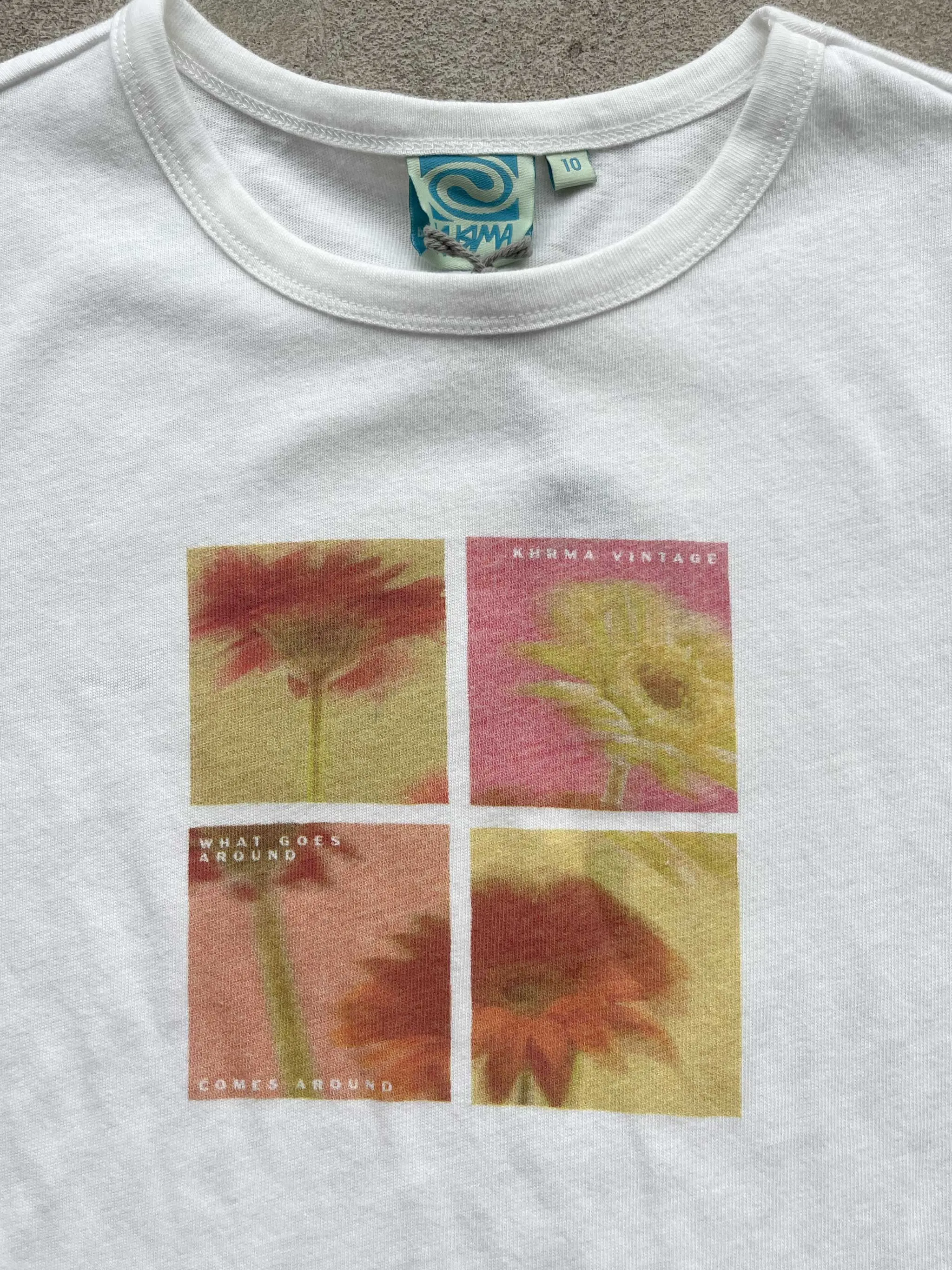 Allegra Tee - Spring Breeze - White
