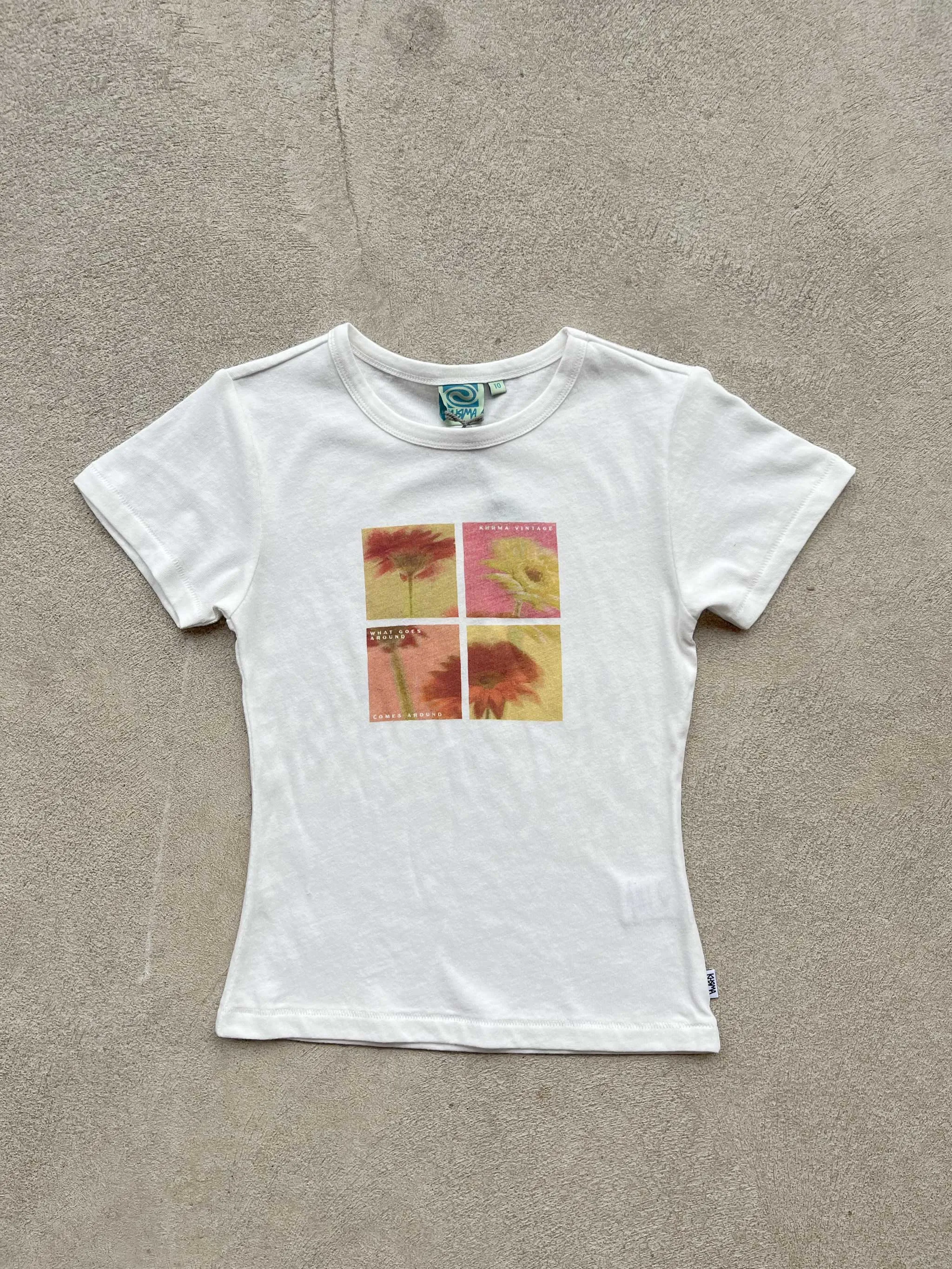 Allegra Tee - Spring Breeze - White