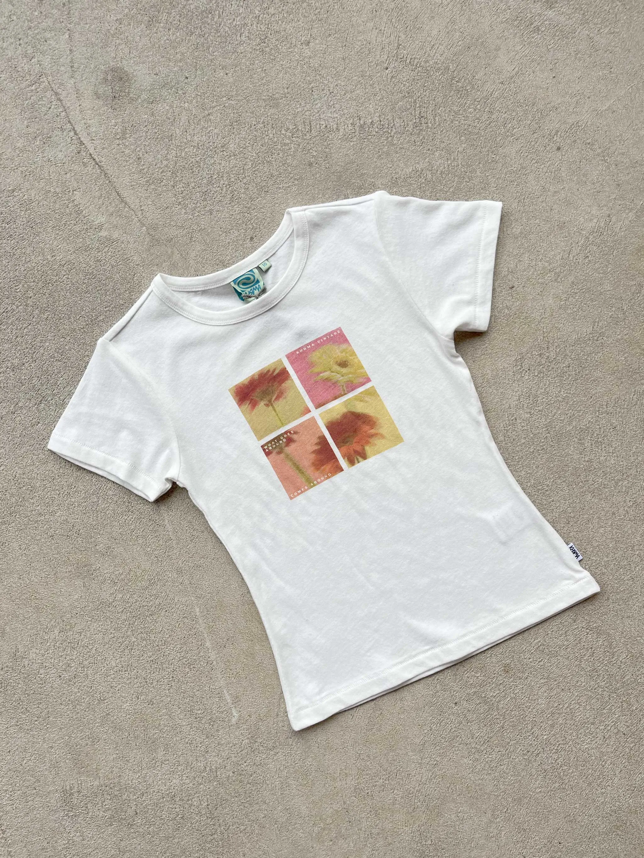 Allegra Tee - Spring Breeze - White
