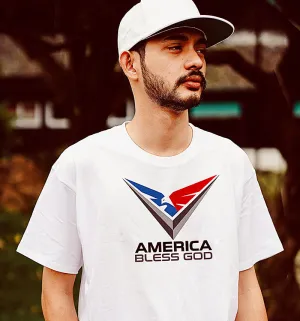 America Bless God Short Sleeve Patriotic T-Shirt