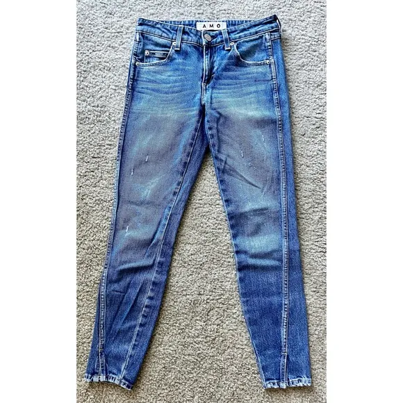 AMO Twist Dive Bar Skinny Leg Jeans Sz. 24 Excellent Used Condition!