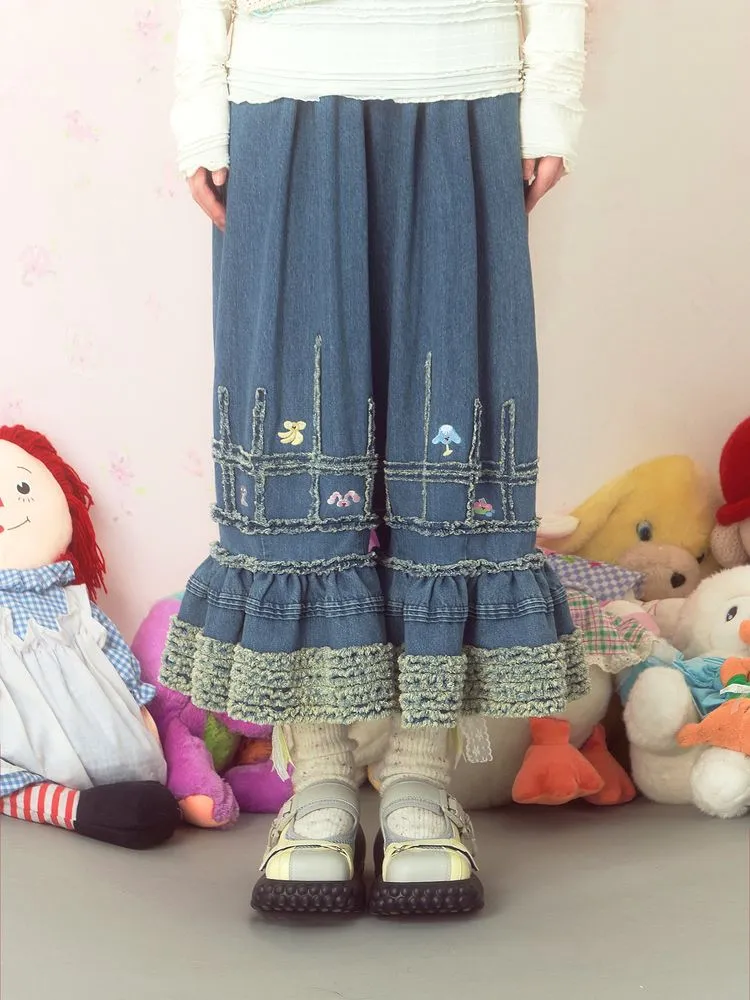 Angel Lace Loose Jeans【s0000001569】