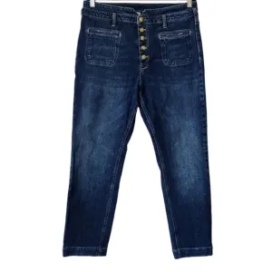 ANTHROPOLOGIE Pilcro and the Letterpress High Rise Slim Blue Jeans 31