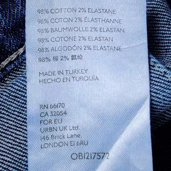 ANTHROPOLOGIE Pilcro and the Letterpress High Rise Slim Blue Jeans 31