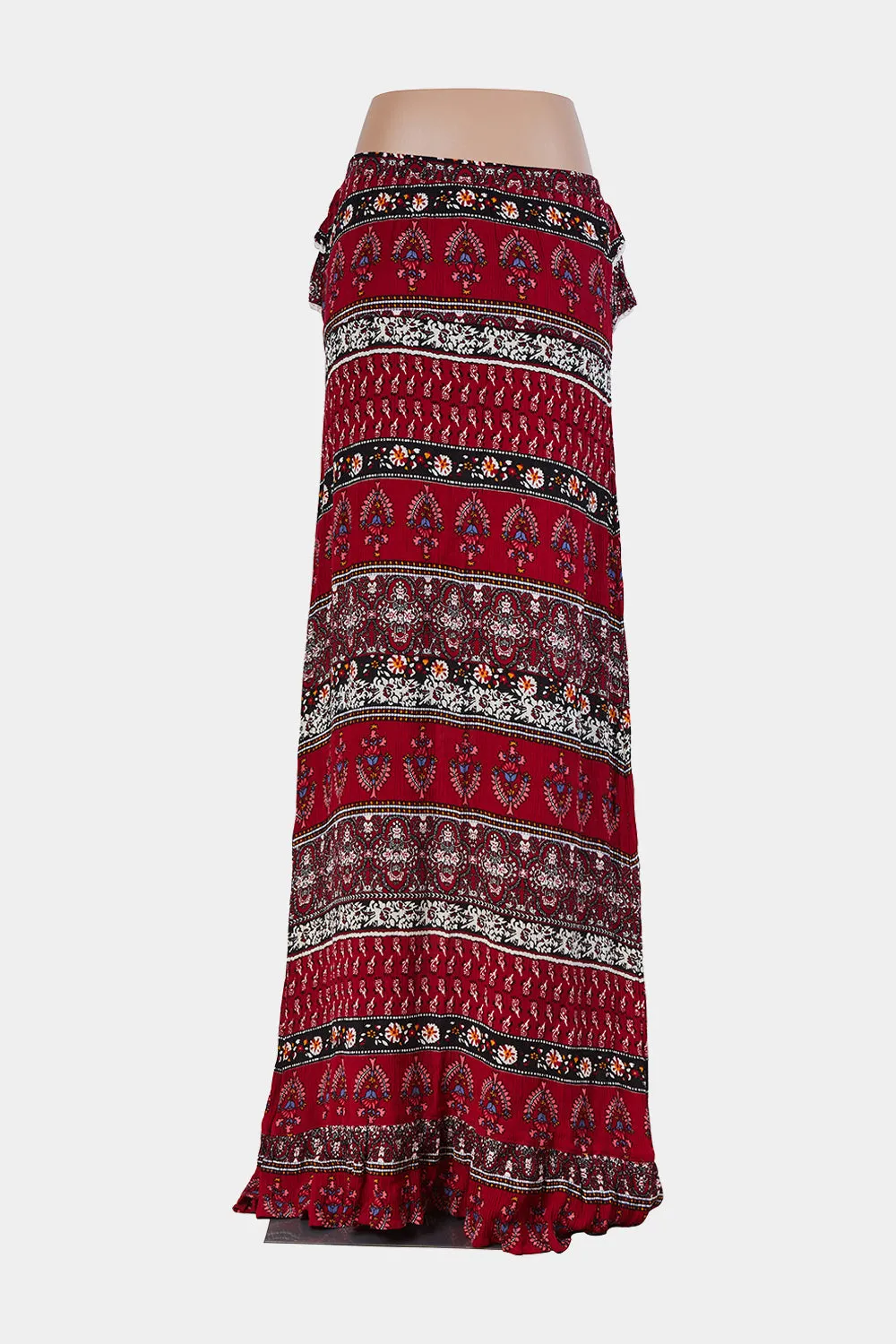 ATMOSPHERE Red Frill Detail Maxi Skirt