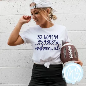 Auburn Coordinates Adult Tee