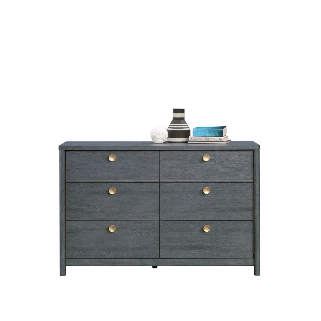 Ayva 6 Drawer 50.95" W Double Dresser Sand & Stable™ Color: Denim Oak