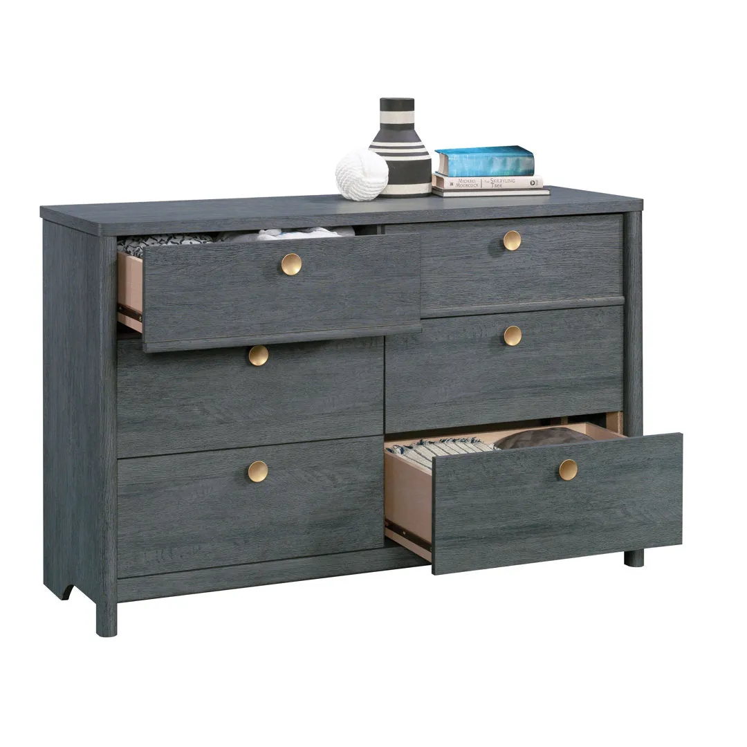 Ayva 6 Drawer 50.95" W Double Dresser Sand & Stable™ Color: Denim Oak