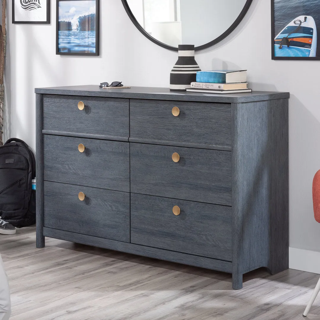 Ayva 6 Drawer 50.95" W Double Dresser Sand & Stable™ Color: Denim Oak
