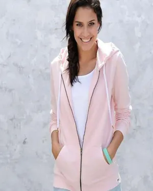 Baby Pink Ladies Zipper Hoodie