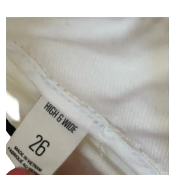 BDG Urban Outfitters High&amp;Wide Yellow/White Colorblock Jeans