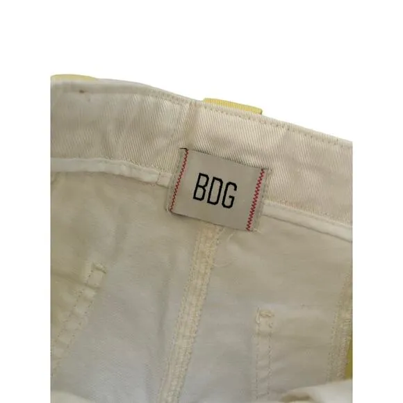 BDG Urban Outfitters High&amp;Wide Yellow/White Colorblock Jeans