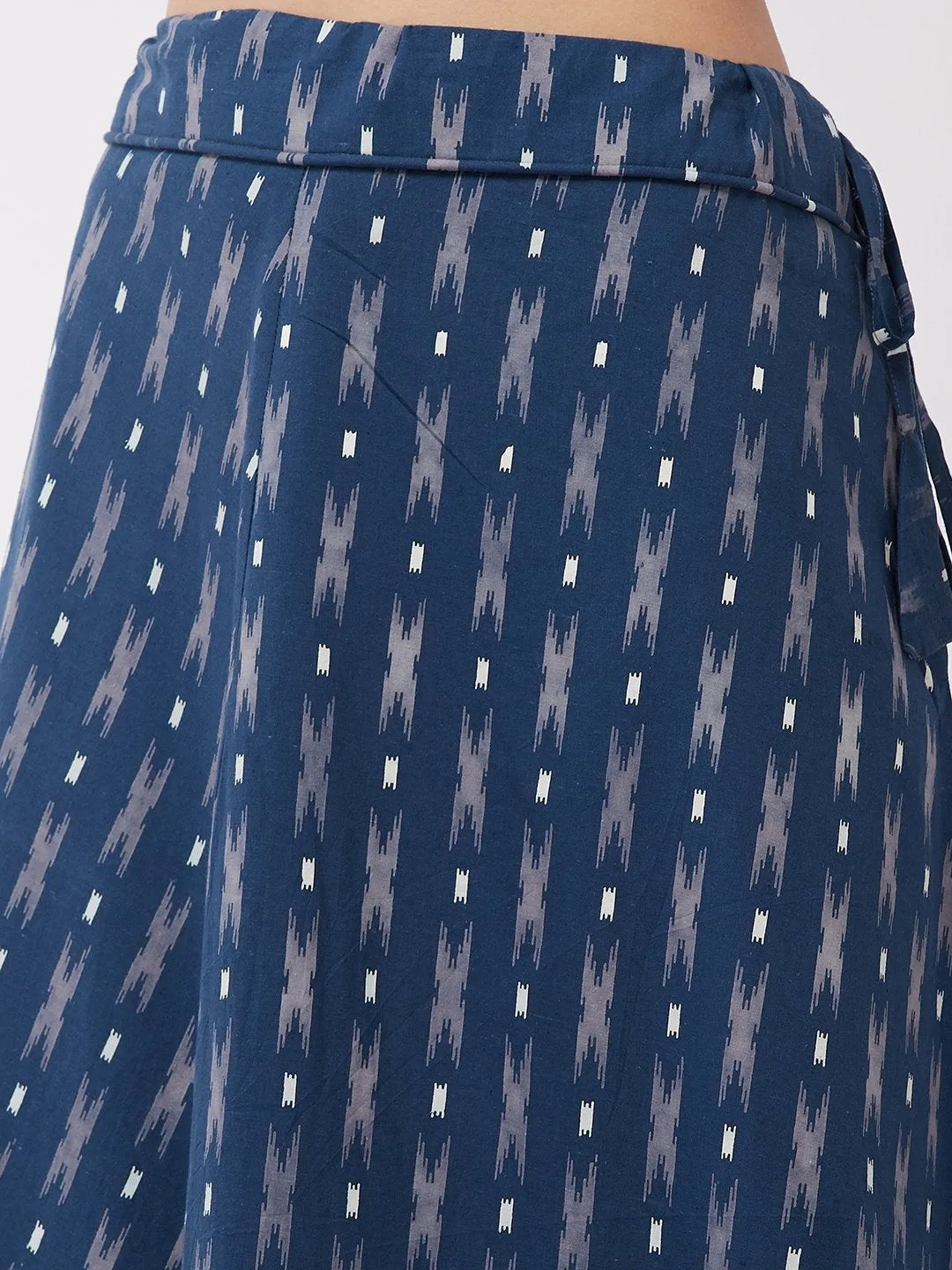 Berry Blue Ikkat Skirt