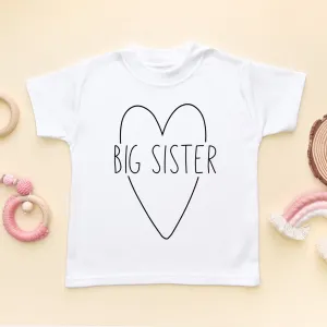 Big Sister Heart Toddler & Kids T Shirt