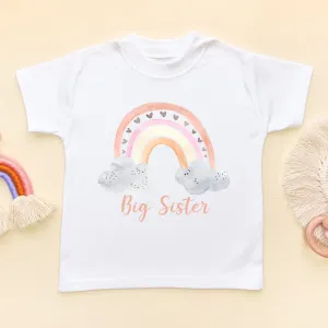 Big Sister Watercolor Rainbow Toddler & Kids T Shirt
