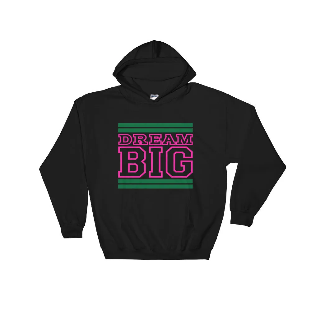 Black Green and Pink Hooded Sweatshirt