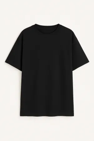 BLACK HEAVY WEIGHT OVERSIZED T-SHIRT