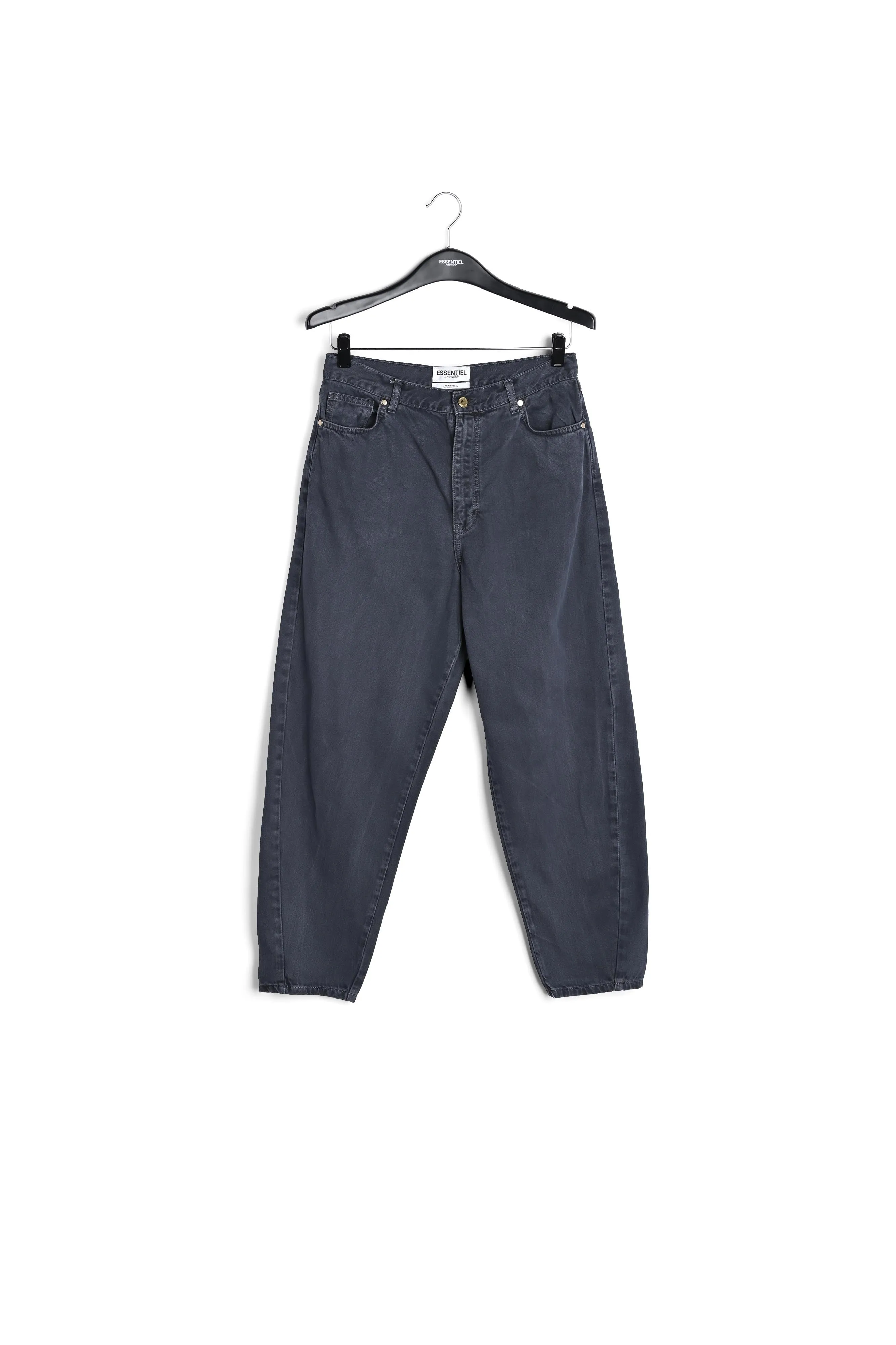 Black high waist loose-fit jeans