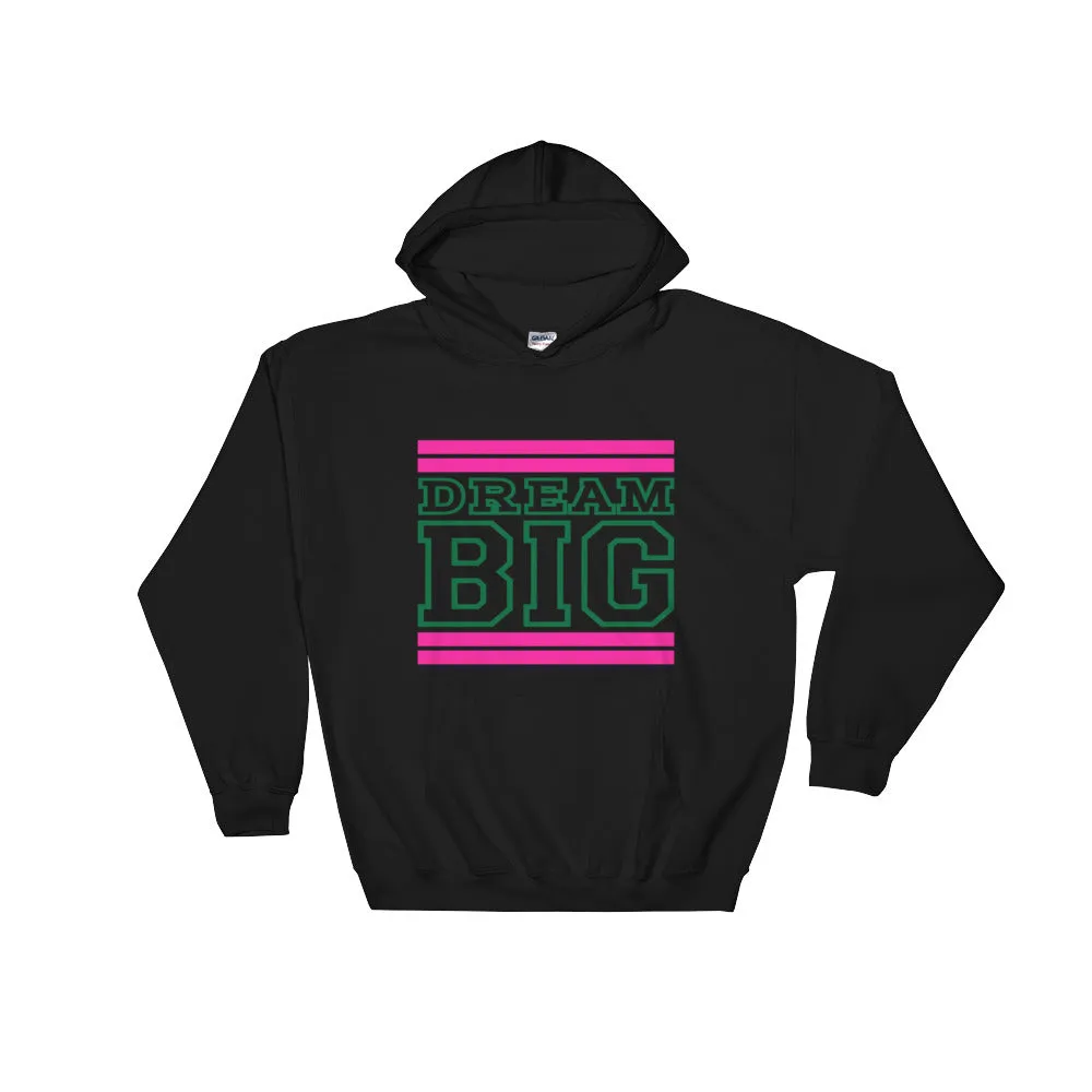 Black Pink and Green Hooded Sweatshirt