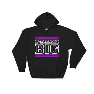 Black Purple and White Hooded Sweatshirt