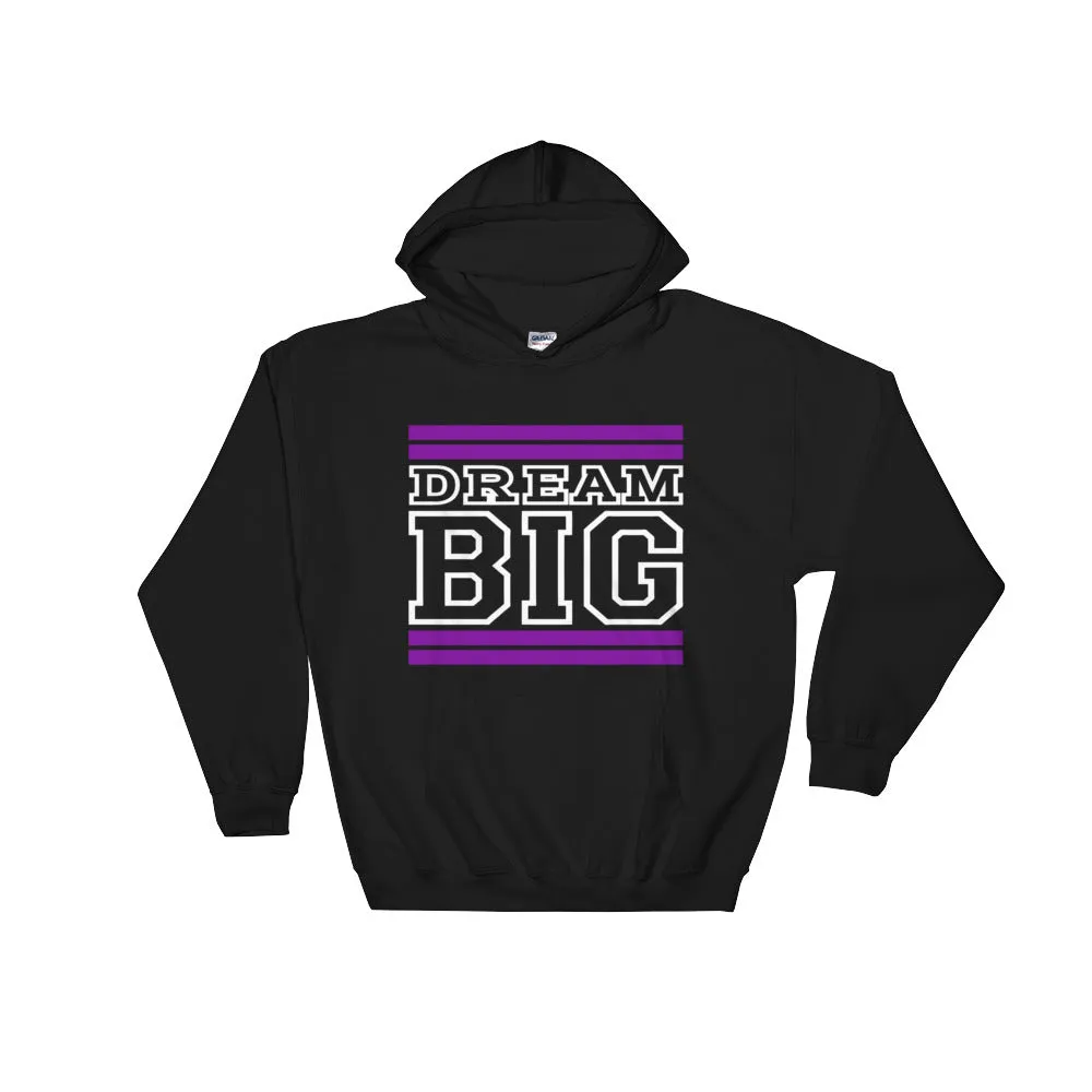 Black Purple and White Hooded Sweatshirt