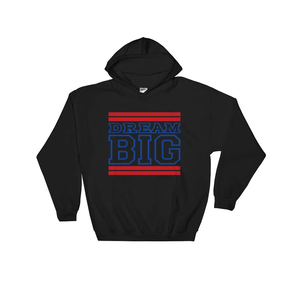 Black Red and Royal Blue Hooded Sweatshirt