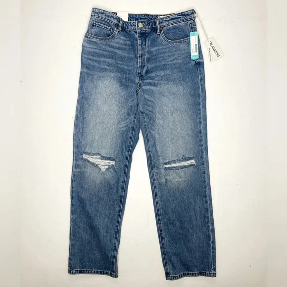 Blank NYC The Howard Mid-Rise Loose‎ Fit Organic Cotton Button Fly Jeans Size 30