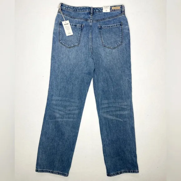 Blank NYC The Howard Mid-Rise Loose‎ Fit Organic Cotton Button Fly Jeans Size 30