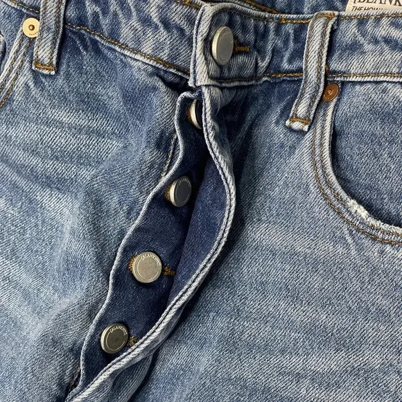 Blank NYC The Howard Mid-Rise Loose‎ Fit Organic Cotton Button Fly Jeans Size 30