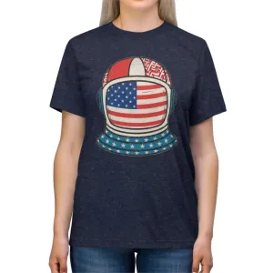 Blast off in Cozy Triblend Tee with American Flag Flair