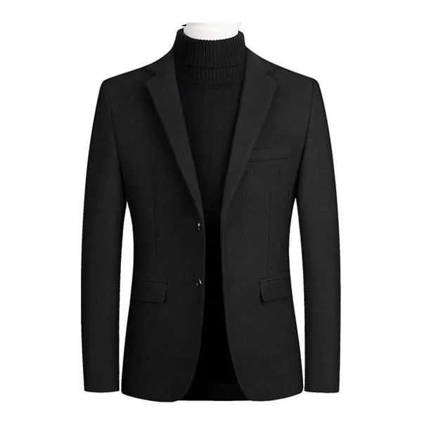 Blazer de couleur unie rétro pour homme