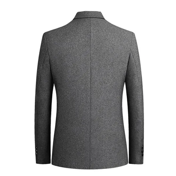 Blazer de couleur unie rétro pour homme