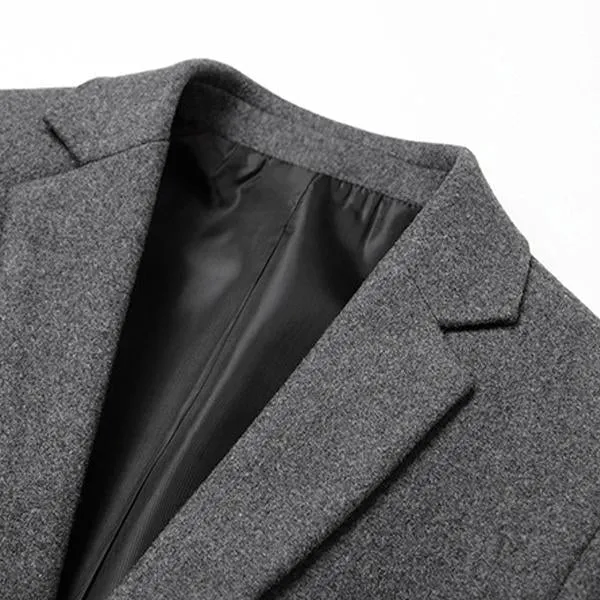 Blazer de couleur unie rétro pour homme