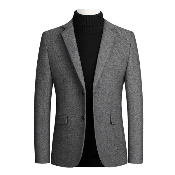 Blazer de couleur unie rétro pour homme