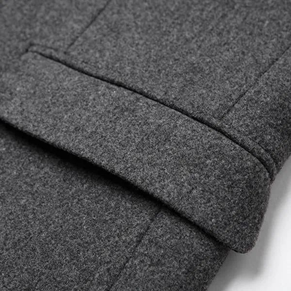 Blazer de couleur unie rétro pour homme