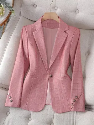 Blazer HOMEYEE de estilo vintage para oficina en