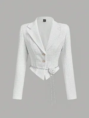 Blazer Jacquard Cherry Vibes: Elegancia para Cada Ocasión